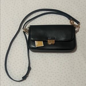 Michael Kors Black Leather Shoulder Bag NWT